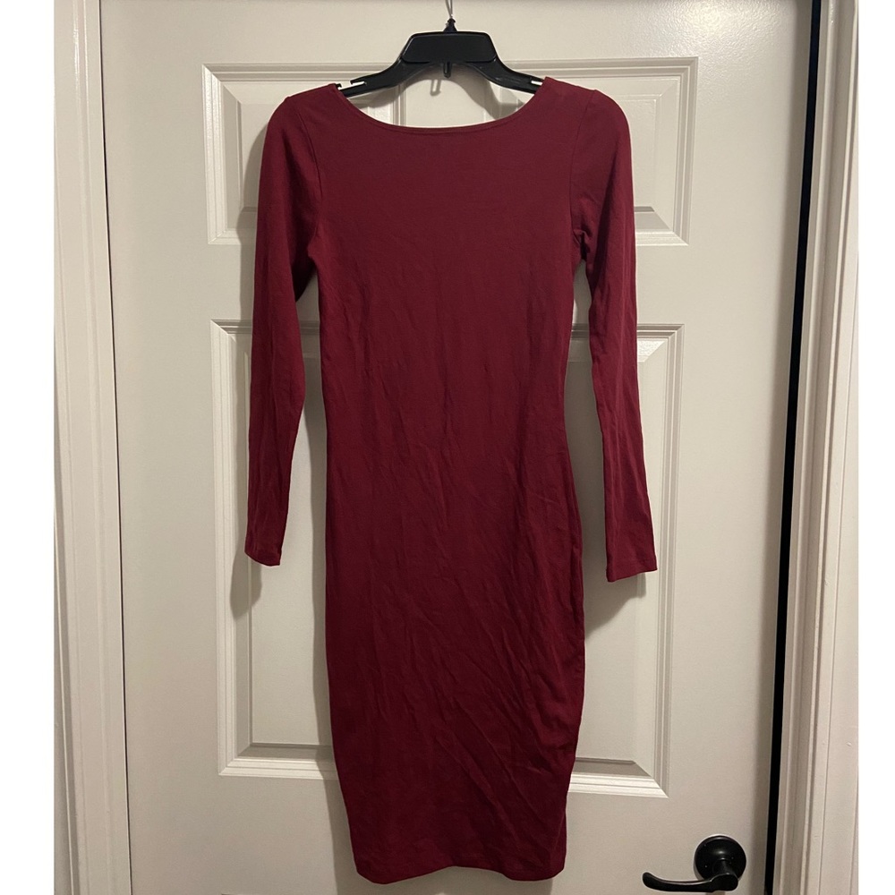 NWOT Good Times USA Long Sleeve Burgundy Dress